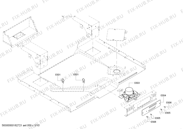 Схема №1 HGIP054UC Bosch с изображением Цоколь для плиты (духовки) Bosch 11004713