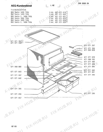 Схема №1 SAN1658 TK с изображением Покрытие для холодильной камеры Aeg 8996710716391