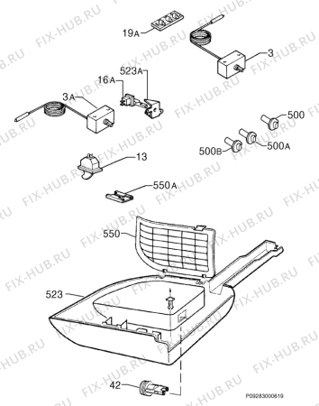 Взрыв-схема холодильника Zanussi ZK26/11R2 - Схема узла Diffusor