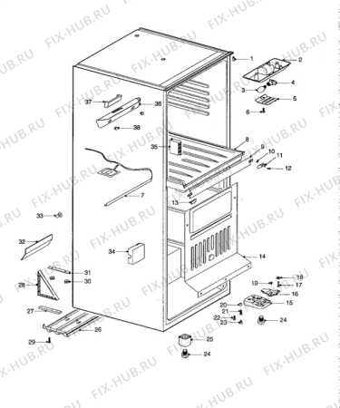 Взрыв-схема стиральной машины Zanussi ZFC47/51FF - Схема узла Cabinet + furniture (extra)