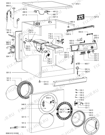 Схема №1 LOE 668 с изображением Декоративная панель для стиральной машины Whirlpool 481245310491