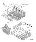 Схема №1 F6480I-M с изображением Ящичек для электропосудомоечной машины Aeg 1523331005