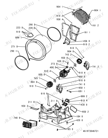 Схема №1 AMB 3872 с изображением Ручка (крючок) люка для стиральной машины Whirlpool 481010383937