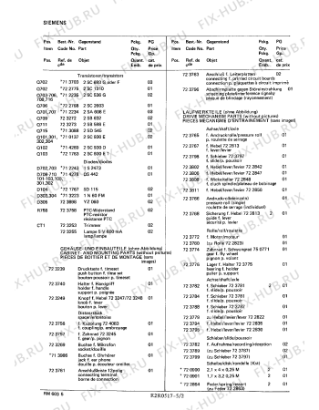 Взрыв-схема аудиотехники Siemens RM6035 - Схема узла 02