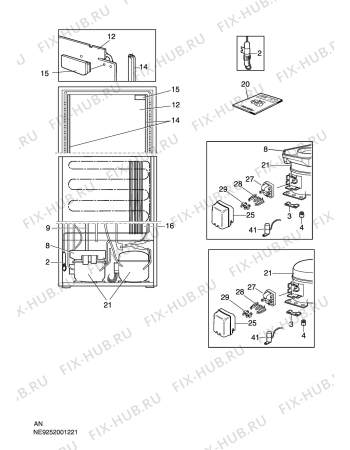 Взрыв-схема холодильника Aeg S80402-KG - Схема узла C10 Cold, users manual