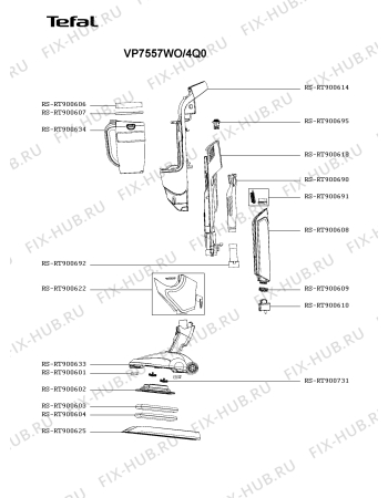 Схема №1 RY7577WH/4Q0 с изображением Уплотнитель для мини-пылесоса Rowenta RS-RT900688