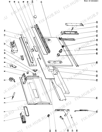 Взрыв-схема посудомоечной машины Indesit 1416IGB (F003487) - Схема узла