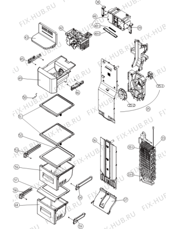 Взрыв-схема холодильника Gorenje NRS9182BBK (623826, HZLF63966E) - Схема узла 03