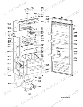 Схема №1 KCBMR 18602 с изображением Спецнабор для холодильника Whirlpool 481010704739