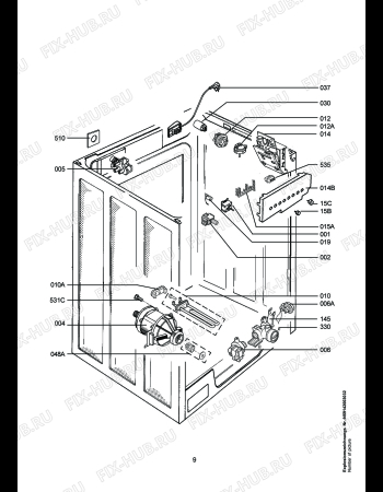 Взрыв-схема стиральной машины Electrolux EW1477F - Схема узла Electrical equipment 268