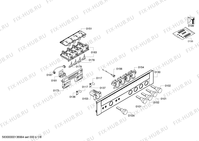 Схема №1 E15P42N0 с изображением Ручка переключателя для плиты (духовки) Bosch 00612821