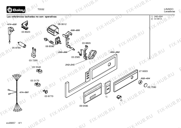 Схема №1 T5628 с изображением Программатор для стиральной машины Bosch 00090612