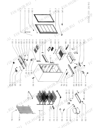 Схема №1 AFG331²KOH AFG 331/KO/H с изображением Дверь для холодильника Whirlpool 481944268074