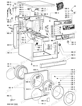 Схема №1 AWO 5763/5 с изображением Декоративная панель для стиральной машины Whirlpool 481245215381