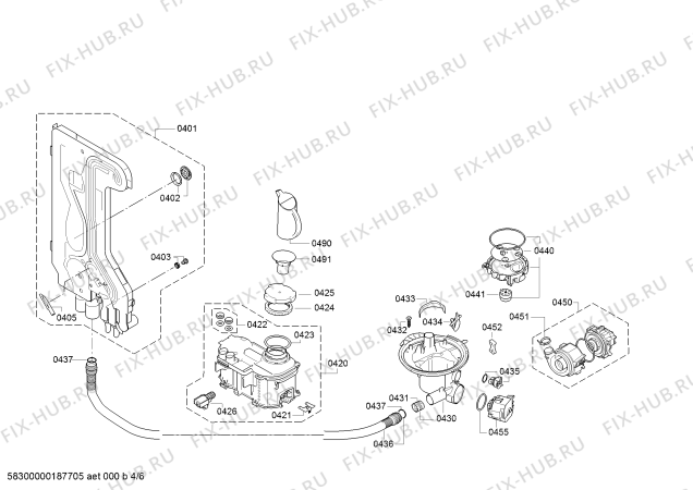 Схема №2 SMV90M20NL с изображением Силовой модуль запрограммированный для посудомойки Siemens 12016395