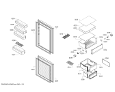 Схема №1 BD3058W3VV с изображением Панель для холодильной камеры Bosch 00740003