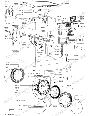 Схема №1 WA BLACK 744 DA с изображением Декоративная панель для стиралки Whirlpool 481010605967