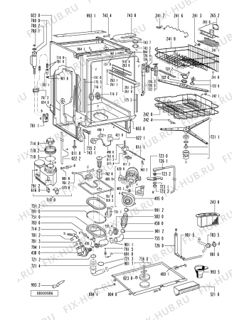 Схема №1 GSI 4048 BR с изображением Панель для посудомойки Whirlpool 481245379758