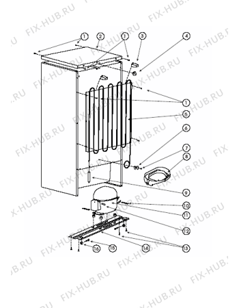 Взрыв-схема холодильника Indesit ST14510S (F088792) - Схема узла