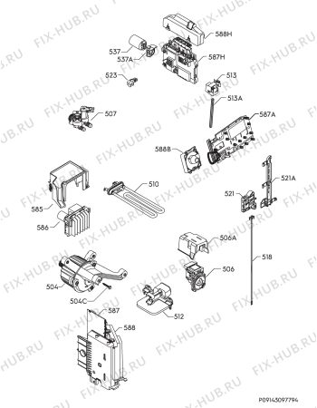 Взрыв-схема стиральной машины Aeg L9WDG164C - Схема узла Electrical equipment 268