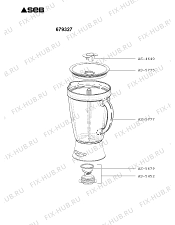 Схема №1 679327 с изображением Крышка для чаши для блендера (миксера) Seb AS-5775
