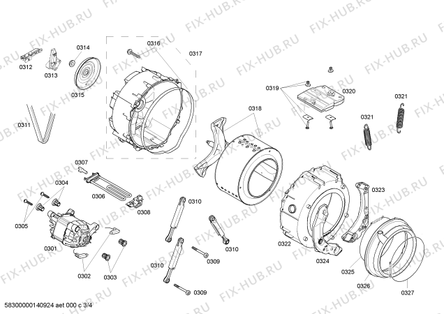 Схема №2 WLM20468TI с изображением Панель управления для стиральной машины Bosch 00675608