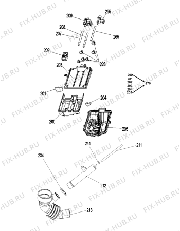 Схема №1 AWG 5082 MC с изображением Рукоятка для стиралки Whirlpool 480111102888