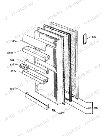 Взрыв-схема холодильника Zanussi Z24G-1 - Схема узла Door 003