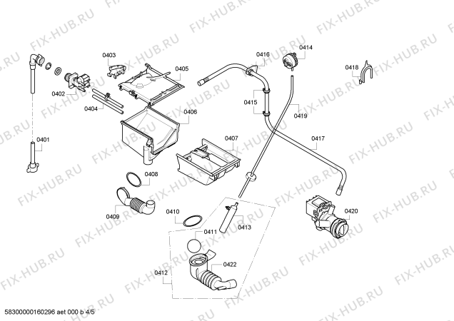 Взрыв-схема стиральной машины Bosch WAE2446XBC Maxx 7 VarioPerfect - Схема узла 04