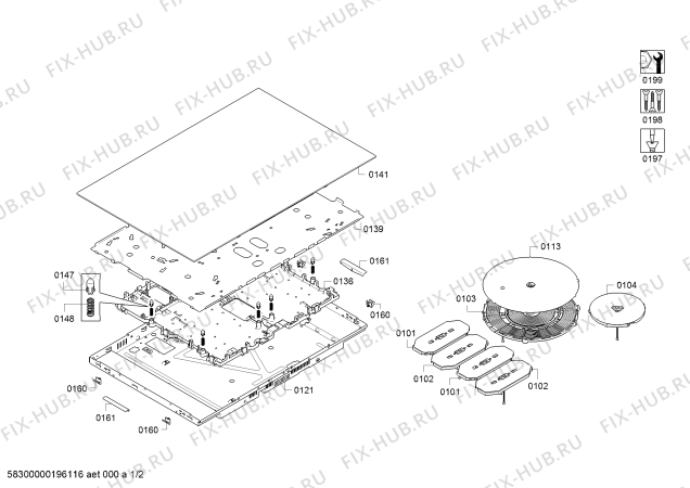 Схема №1 PXE831FC1E с изображением Стеклокерамика для плиты (духовки) Bosch 00715889