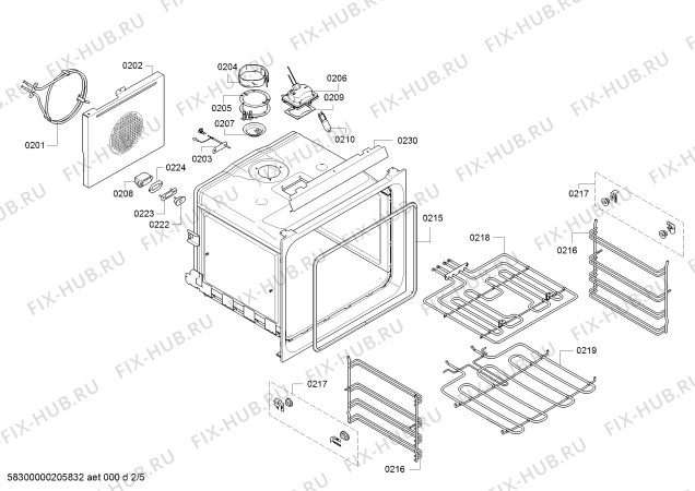 Схема №1 BOP211100 с изображением Монтажная рама для духового шкафа Bosch 00770289