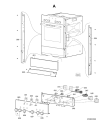 Схема №1 CK 7482 R с изображением Панель для плиты (духовки) Whirlpool 480121102683