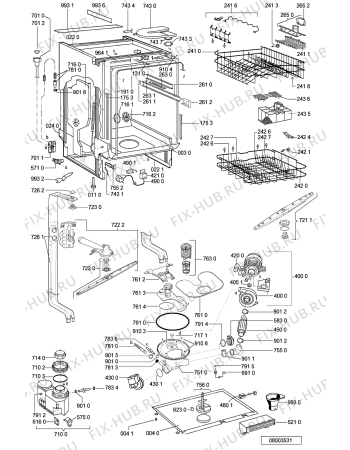 Схема №1 ADG 6450/1 AV с изображением Панель для посудомоечной машины Whirlpool 481245372393