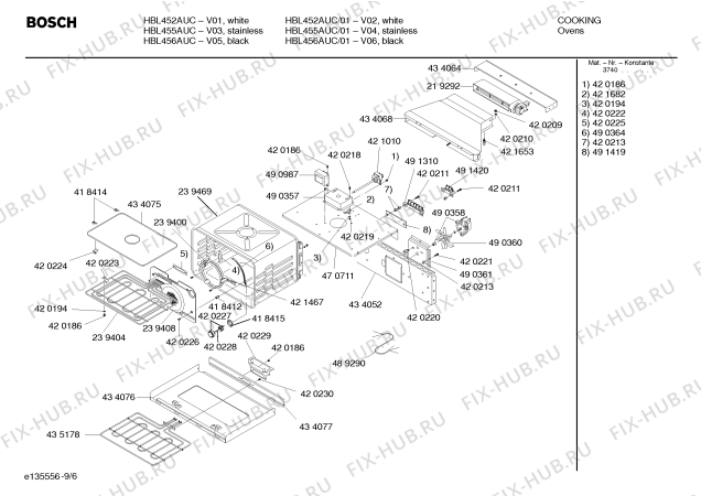 Схема №1 HBL455AUC с изображением Стеклянная полка для холодильника Bosch 00239454
