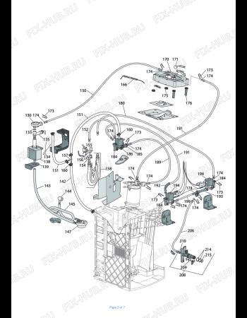 Взрыв-схема кофеварки (кофемашины) DELONGHI PRIMADONNA EXCLUSIVE ESAM69000M - Схема узла 3