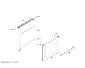 Схема №1 HBN414521E Horno bosch indp.multf.blanco.pt_car.mt с изображением Передняя часть корпуса для электропечи Bosch 00662607