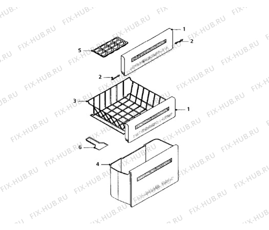 Взрыв-схема холодильника Tricity Bendix UF303W - Схема узла Furniture