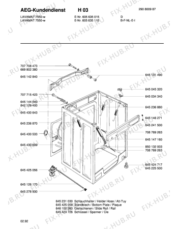 Взрыв-схема стиральной машины Aeg LAV7550 - Схема узла Housing 001