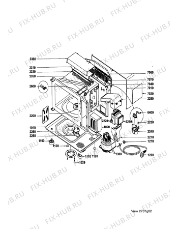 Взрыв-схема микроволновой печи Electrolux EMS2485W - Схема узла Functional parts
