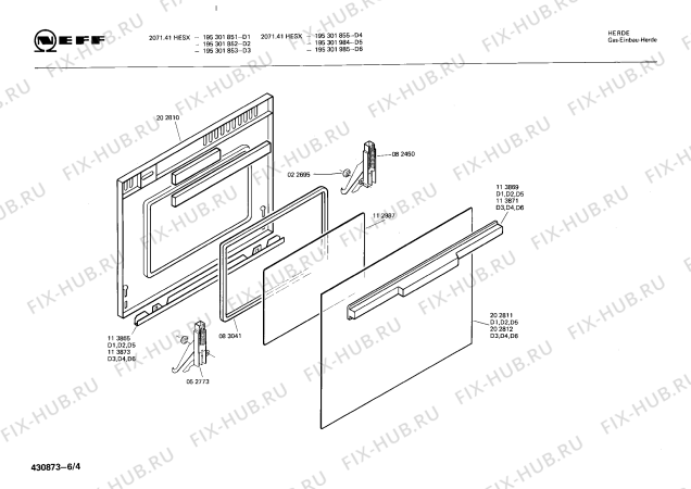 Схема №1 195301984 2071.41HESX с изображением Панель для плиты (духовки) Bosch 00115003