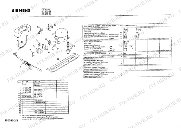 Схема №1 KE1621 с изображением Стеклянная полка для холодильника Siemens 00192204