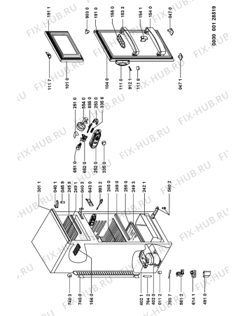 Схема №1 ARC 2190 с изображением Дверка для холодильной камеры Whirlpool 481241618842