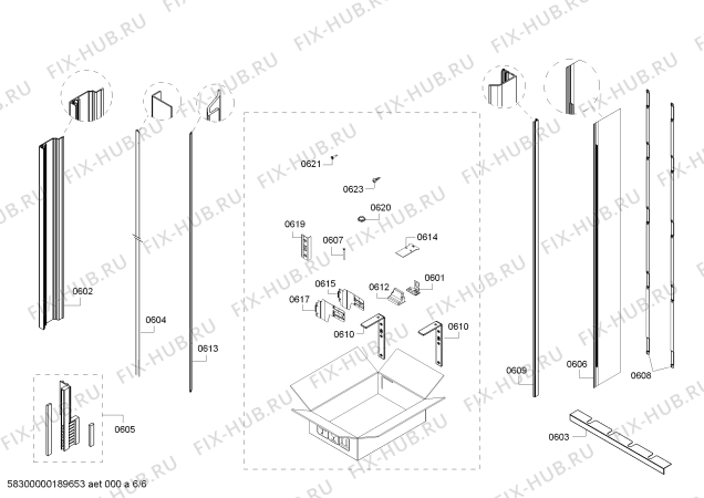 Схема №2 T24ID800LP с изображением Изоляция для холодильника Bosch 00753729