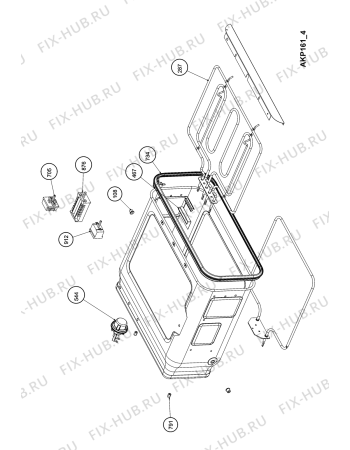 Схема №2 AKP16102IX (F091041) с изображением Наставление для электропечи Indesit C00371558