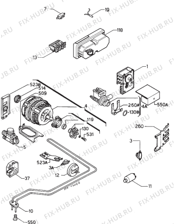 Взрыв-схема посудомоечной машины Zanussi ZD606W - Схема узла Electrical equipment 268