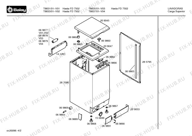 Схема №1 T8835 с изображением Панель для стиральной машины Bosch 00209059