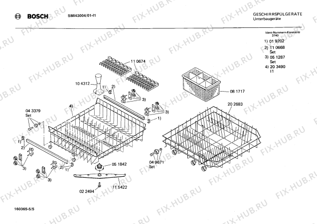 Схема №1 0730302665 SMI43004 с изображением Панель для посудомоечной машины Bosch 00118010