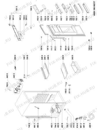 Схема №1 MUF0824TXGW с изображением Эмблема для холодильной камеры Whirlpool 481245918306