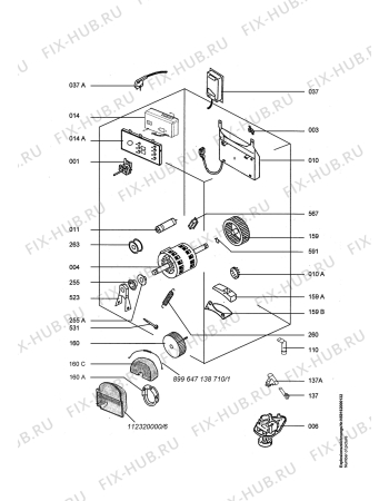 Схема №1 LTH57760 с изображением Блок управления для стиралки Aeg 1125380137