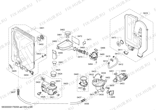 Схема №1 SN26V893TR с изображением Передняя панель для электропосудомоечной машины Siemens 00791343